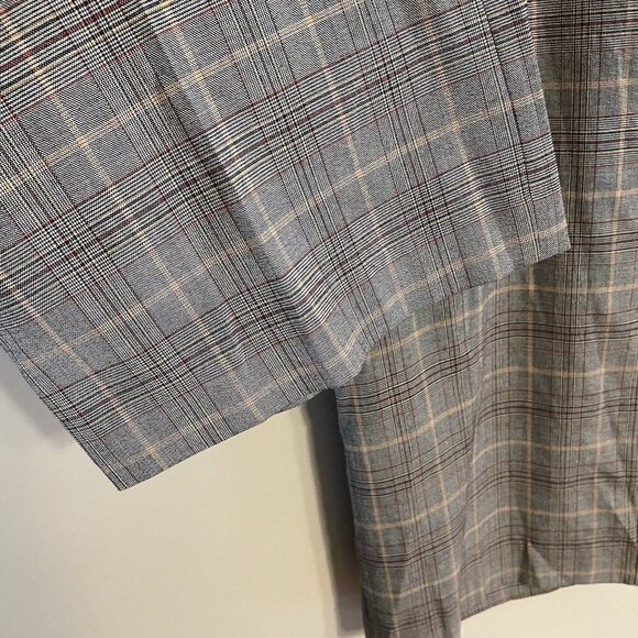 Express Women 12R Plaid Preppy Academia Wide Leg High Rise Cropped Culottes Pant - Picture 4 of 12